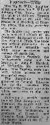 C171- William Howard Haydock - Ida Wills wedding announcement